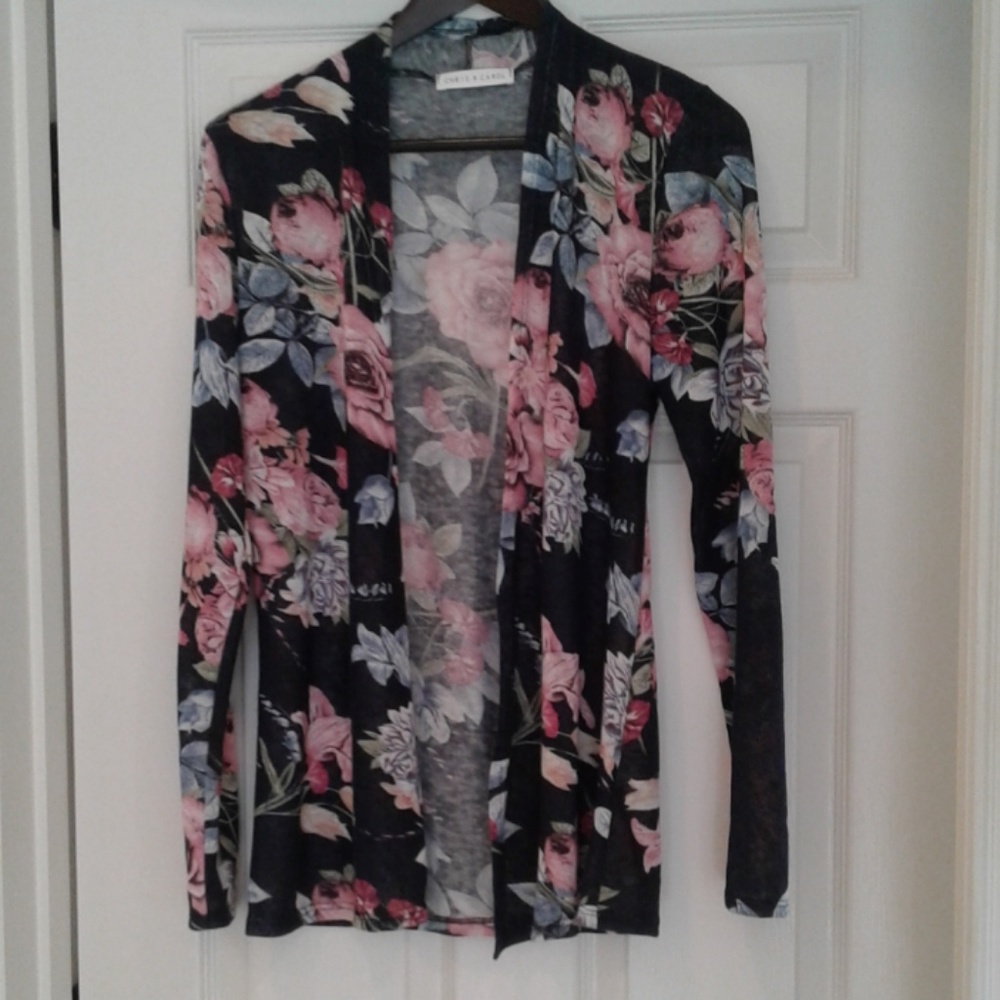 Chris & Carol floral cardigan size med